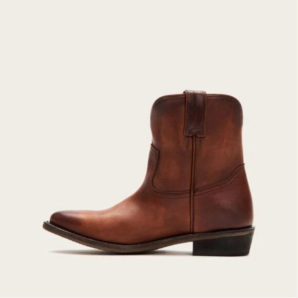 Frye Women's Billy Short Western Boots, Cognac, 9 - Picture 4 of 6